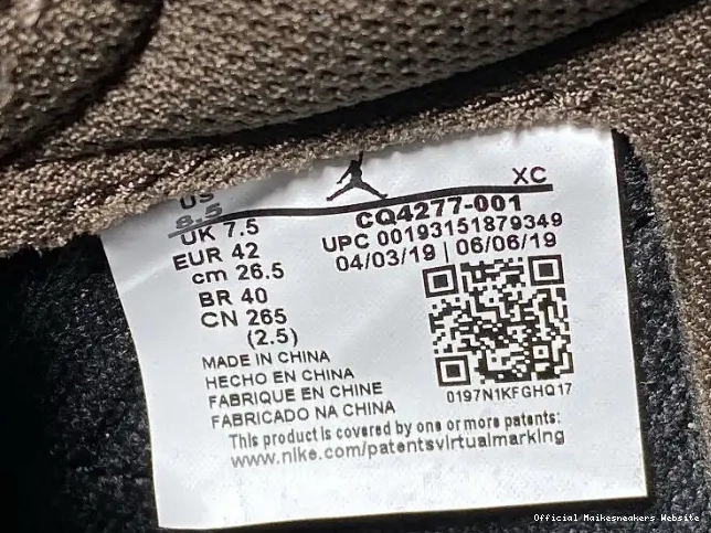 Official Maikesneakers x Dark Mocha Travis CQ4277-001 Low Scott SP Air 1 OG Jordan 0325